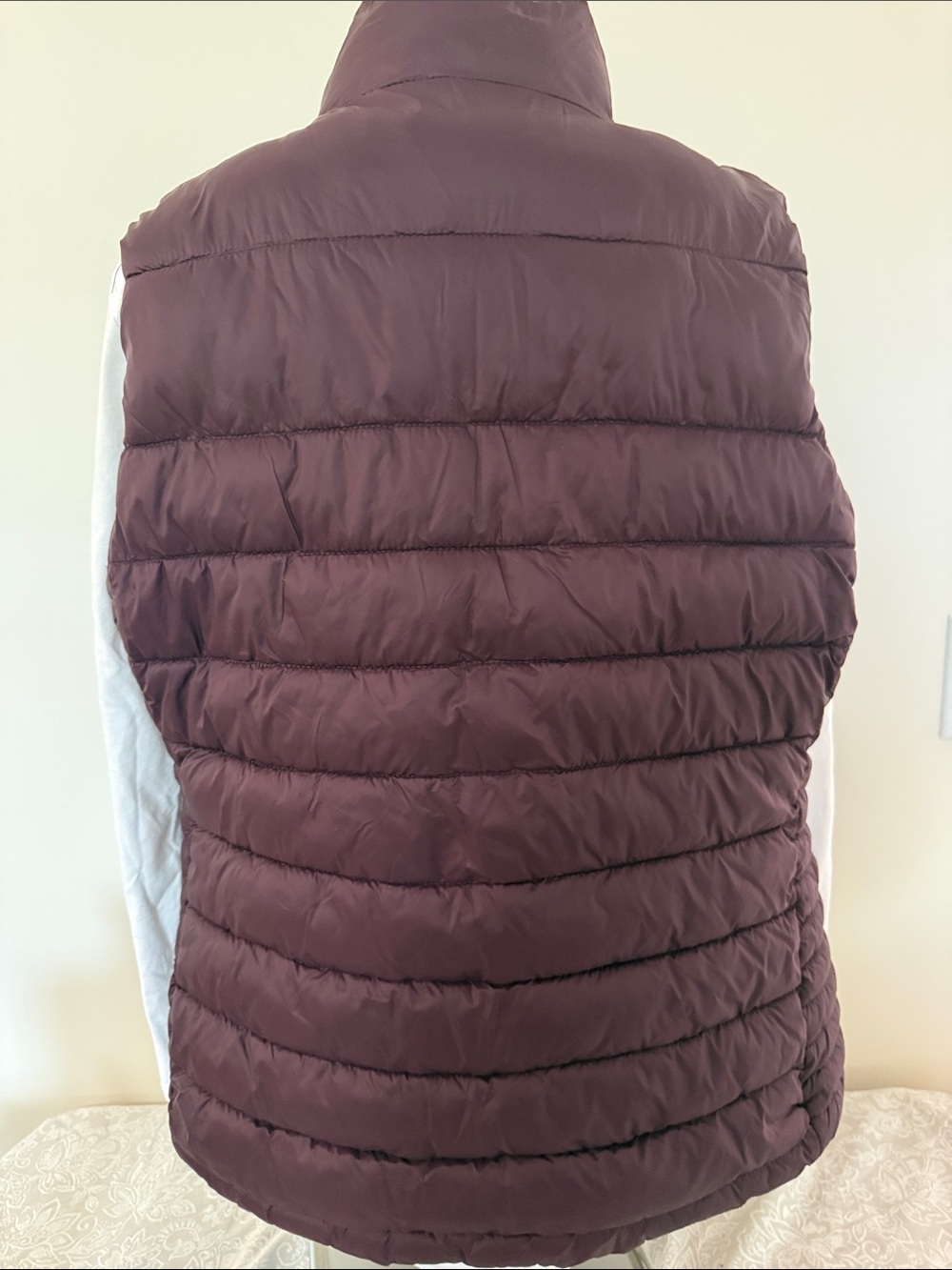Quilted Puffer Vest in Deep Plum - Women's Lightweight Layer - Picture 2 of 5